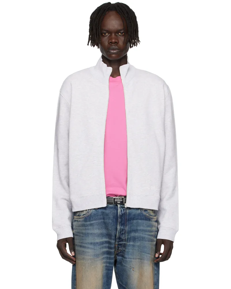 Acne Studios Gray Zip-Up Sweatshirt 92h
