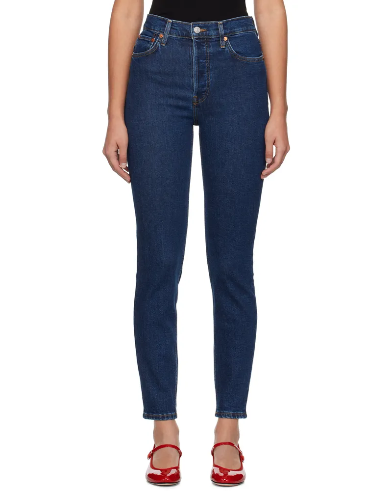 RE/DONE Indigo Skinny Jeans Dark