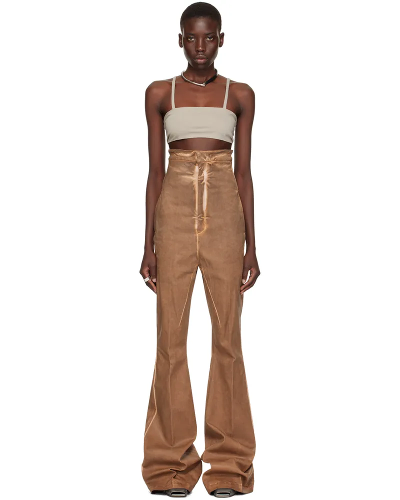 Rick Owens Brown Dirt Bolan Jeans 54