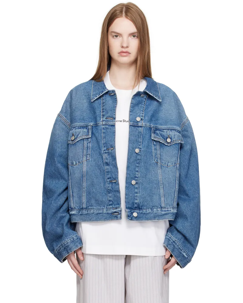 Acne Studios Blue Oversized Denim Jacket Auz