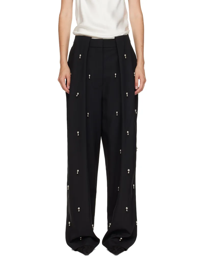 Stella McCartney Black Sphere Embroidered Balloon Trousers 1000
