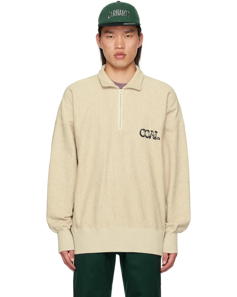 nanamica Beige Half-Zip Sweatshirt Ec