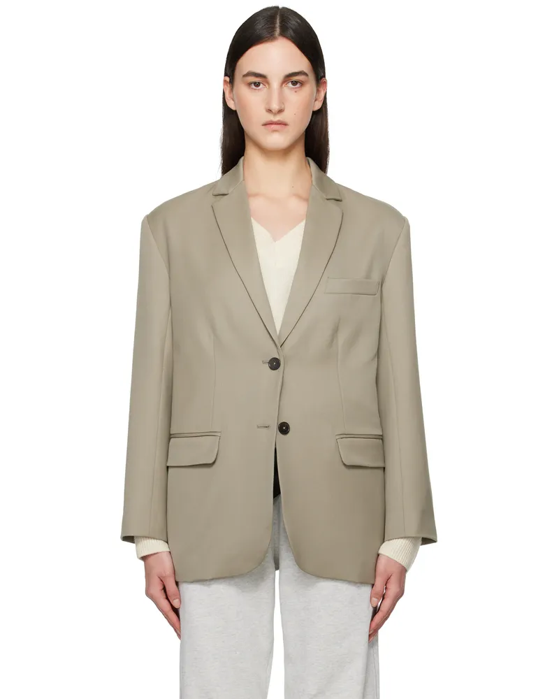 Anine Bing Khaki Quinn Blazer Green