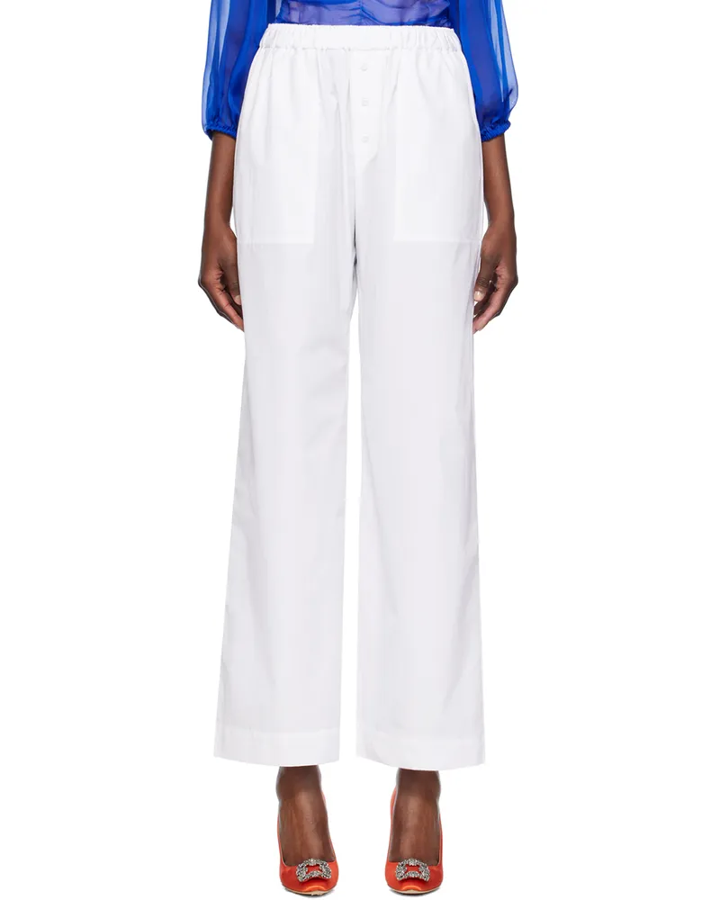 Saks Potts White Zachariah Trousers White