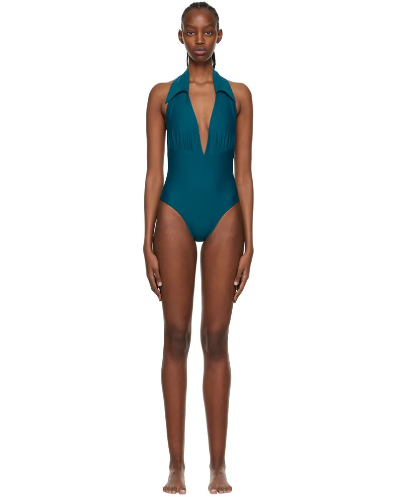 Anne Isabella SSENSE Exclusive Green One-Piece Swimsuit Green