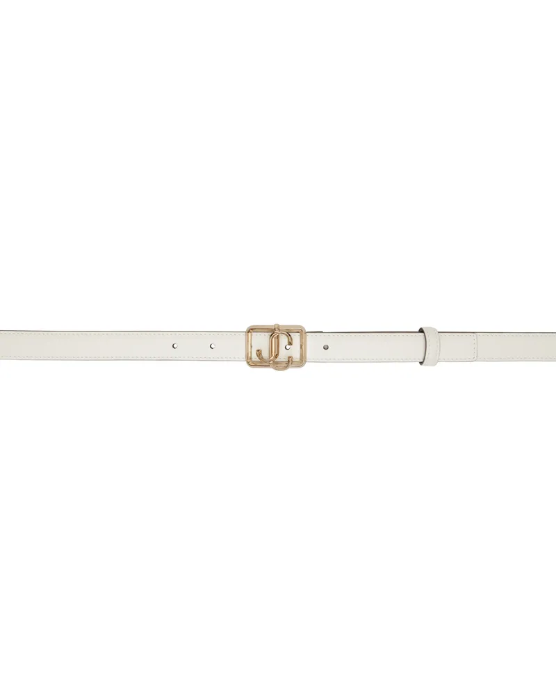 Jimmy Choo Off-White 'JC' Square Belt Latte