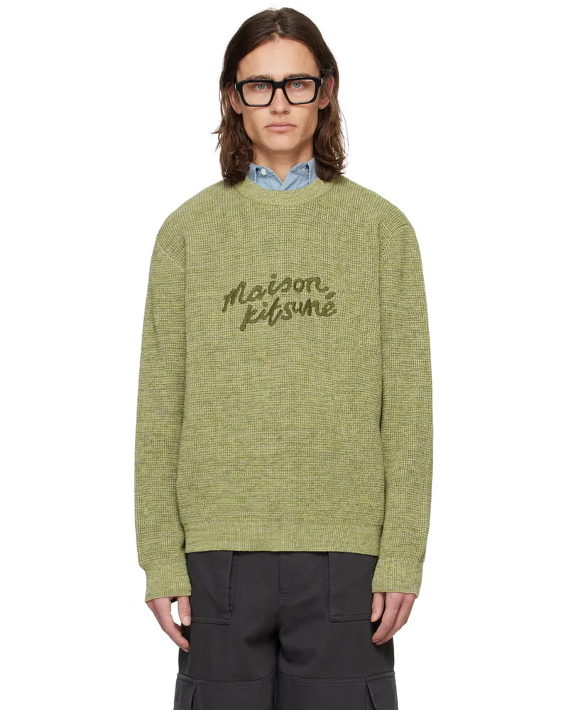 Kitsuné Green Handwriting Sweater H358