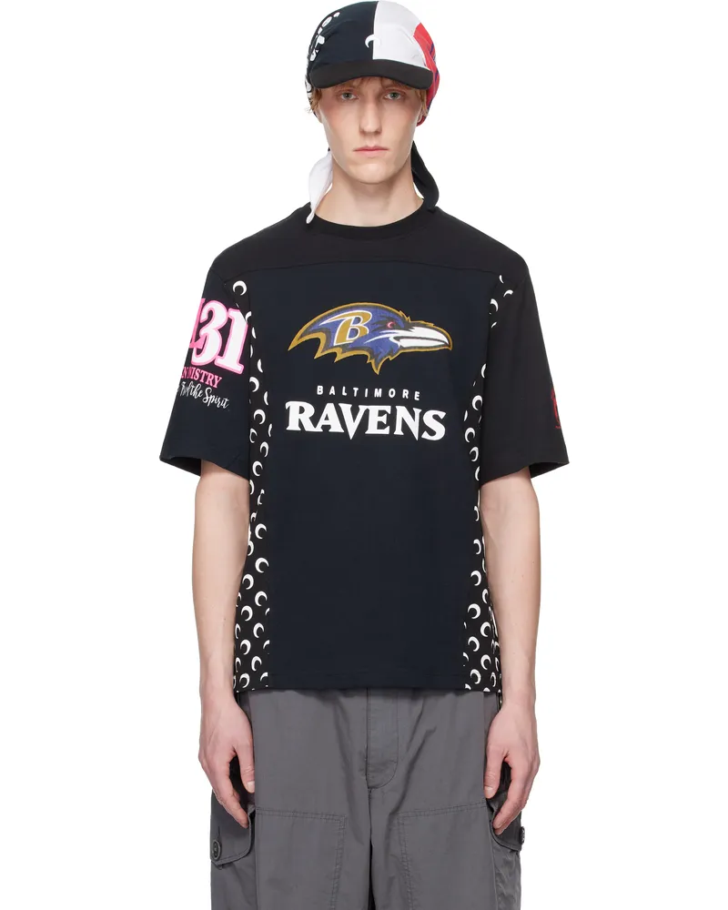 Marine Serre Black Regenerated Graphic T-shirt Bk99
