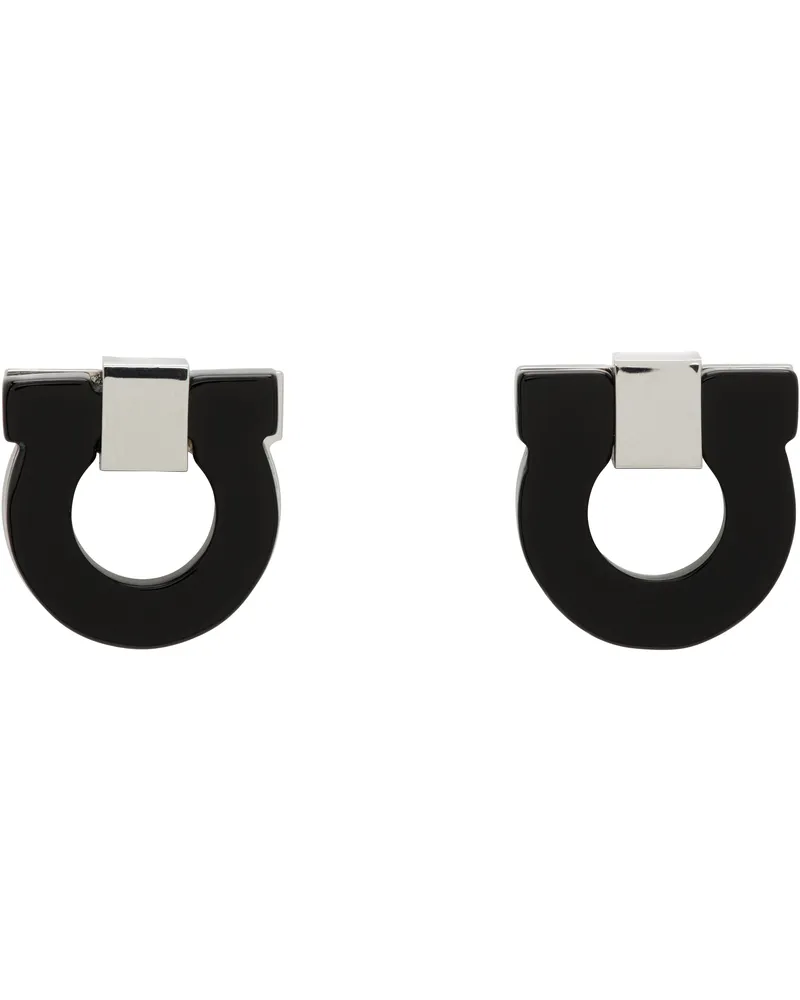 Ferragamo Silver Gancini Cuff Links Gem