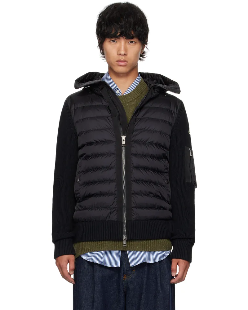 Moncler Black Hooded Down Jacket 999