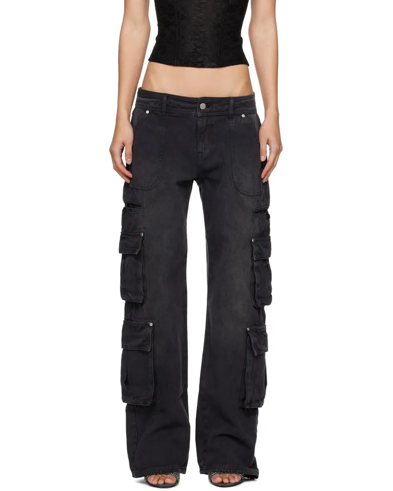 GUIZIO Black Hayes Cargo Pants Black