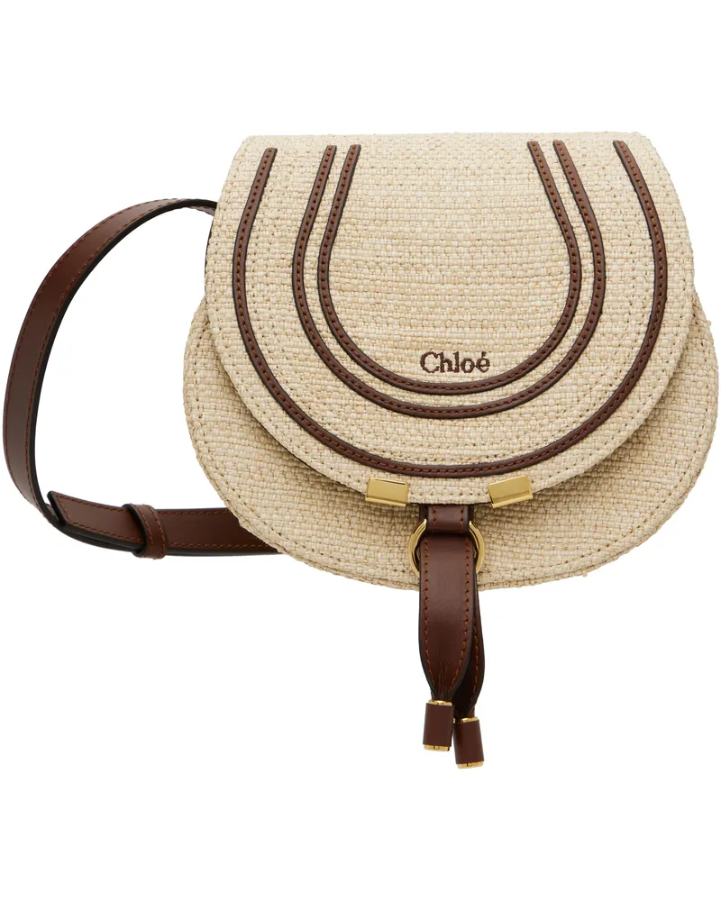 Chloé Beige Small Marcie Saddle Bag 24p