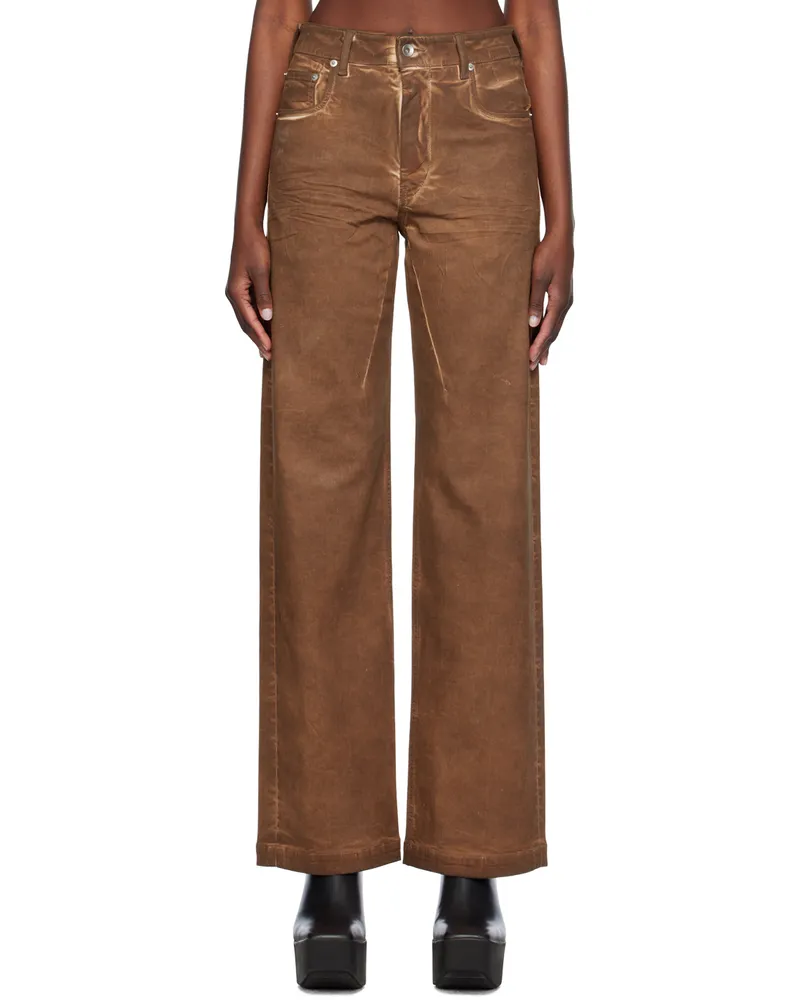 DRKSHDW by Rick Owens Brown Bolan Jeans 54