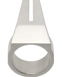 Rick Owens Silver Open Trunk Ring Palladio