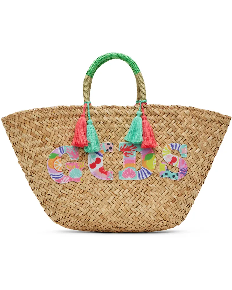 GCDS Kids Beige Logo Tote 20106
