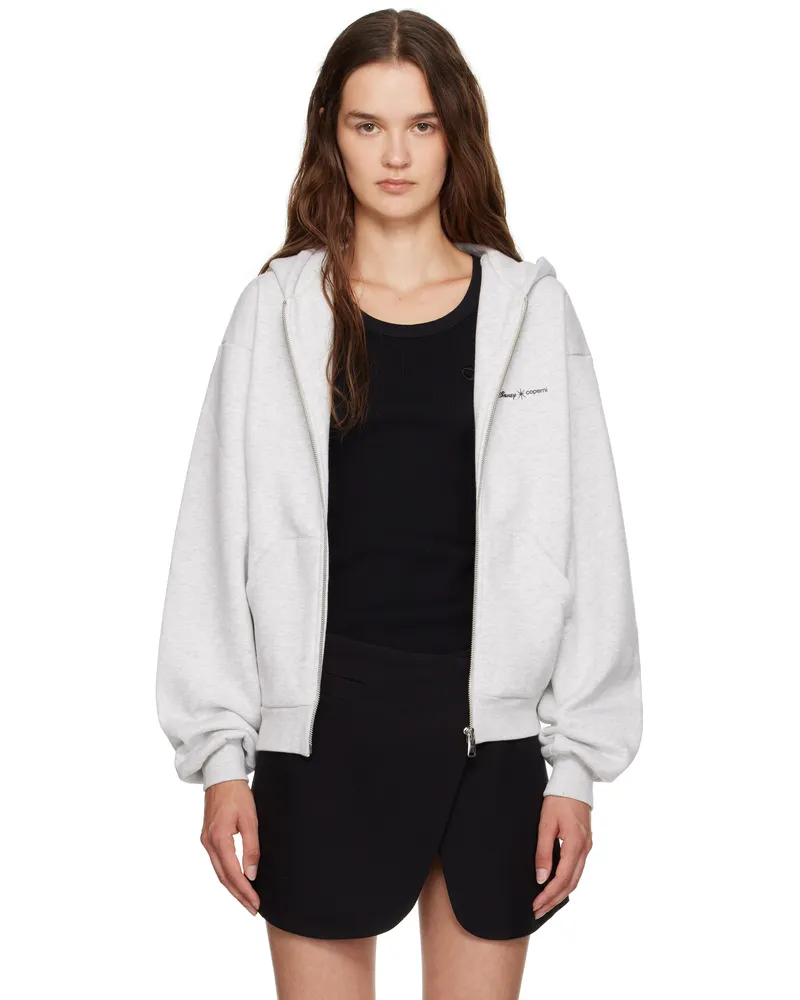 COPERNI Gray Disney Crown Zip Up Hoodie Grey