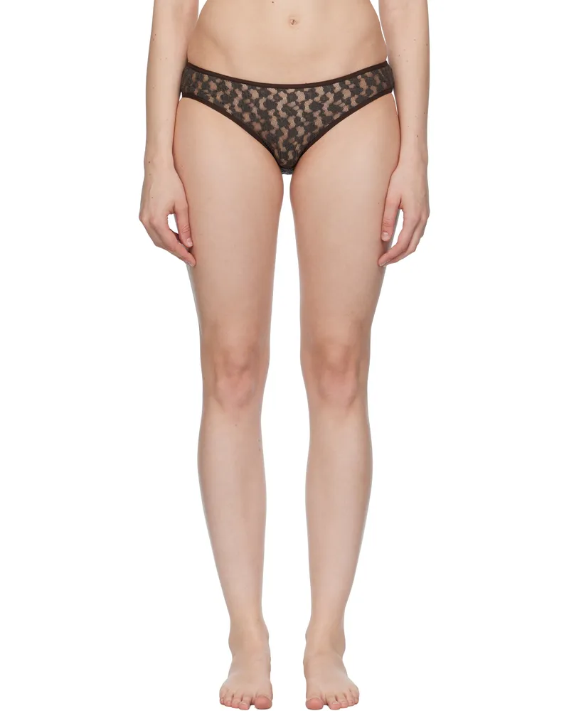 Baserange Brown Crescent Briefs Black