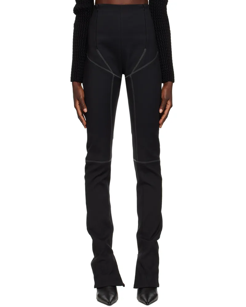 Maximilian Davis Black Scuba Trousers Black