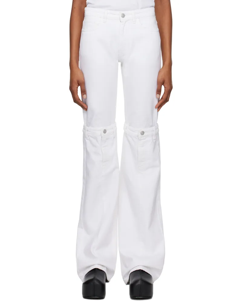 COPERNI White Open Knee Jeans White