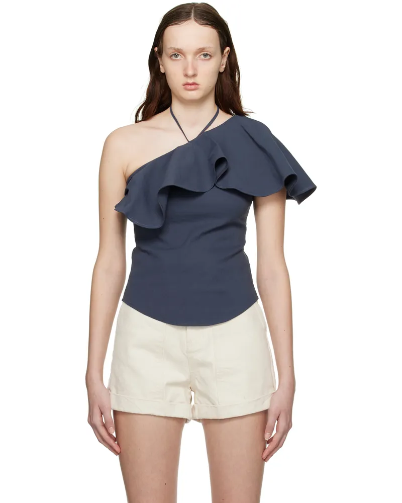 RECTO Blue Summer Night Tank Top Bluish