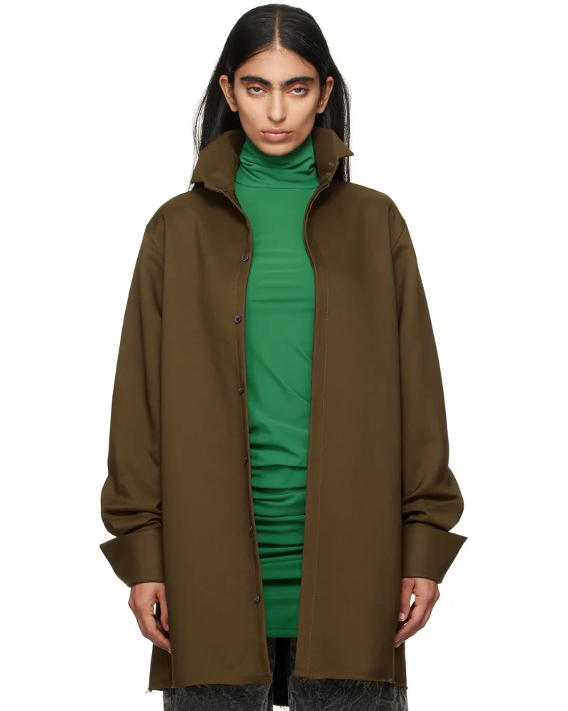 Maison Margiela Khaki Long Sleeve Twill Shirt 159