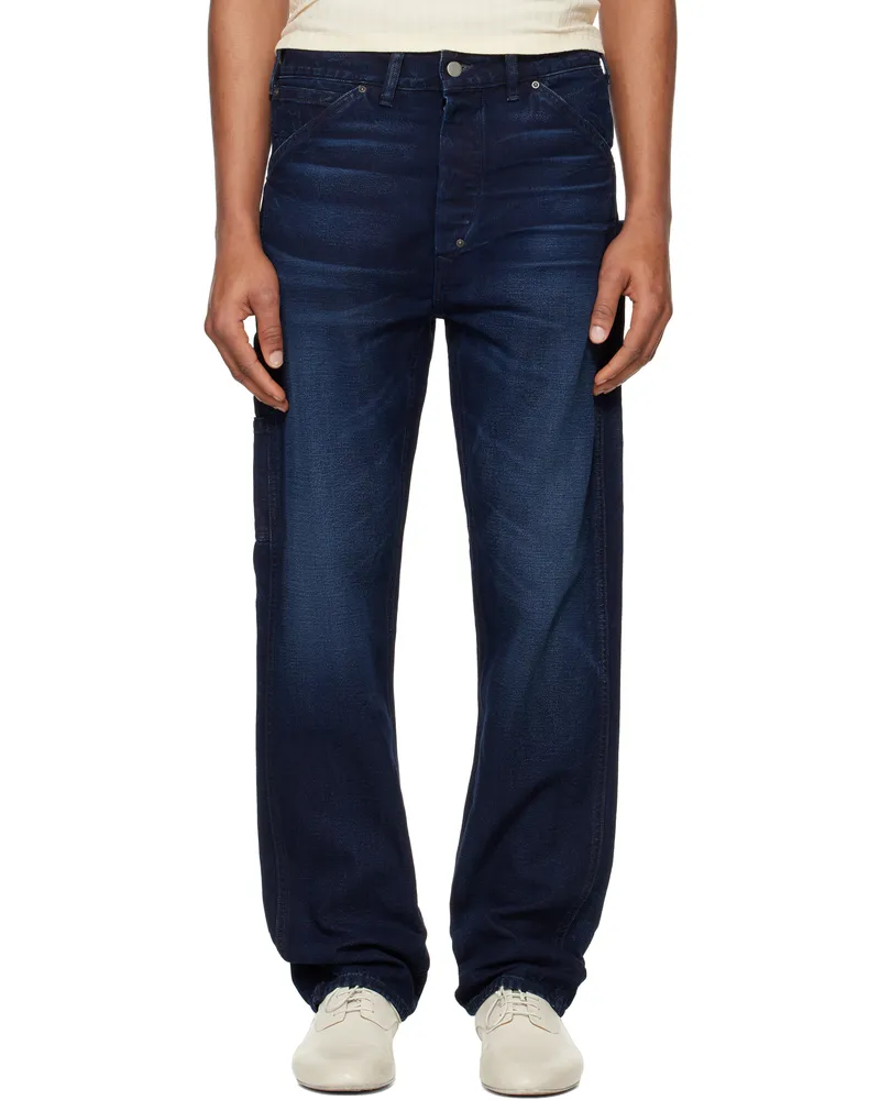 RRL Navy Engineer Fit Canvas Carpenter Trousers Indigo
