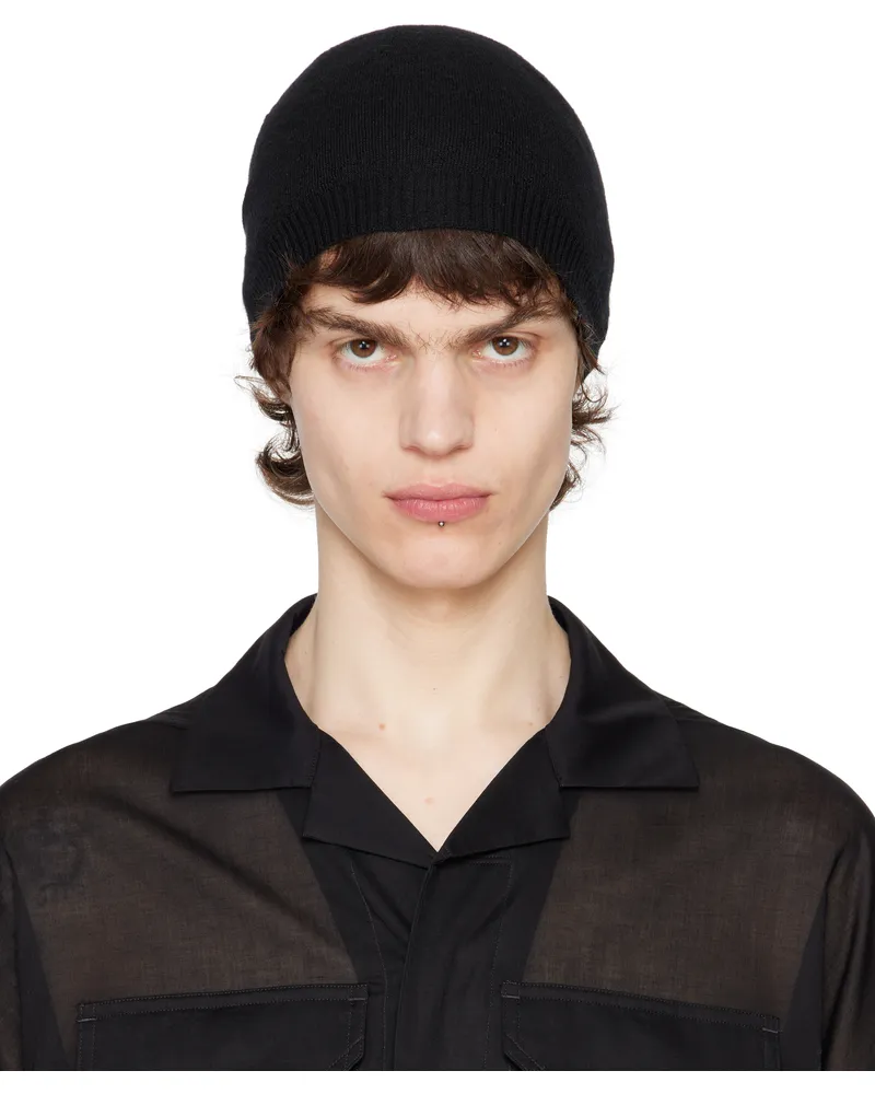 Rick Owens Black Hollywood Cashmere Beanie 09