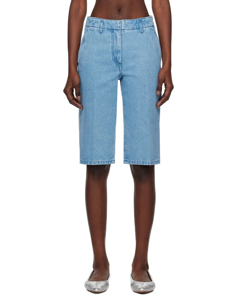 Dries van Noten Blue Tailored Denim Shorts 514