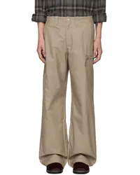 Our Legacy Beige Tactical Cargo Pants Pebble