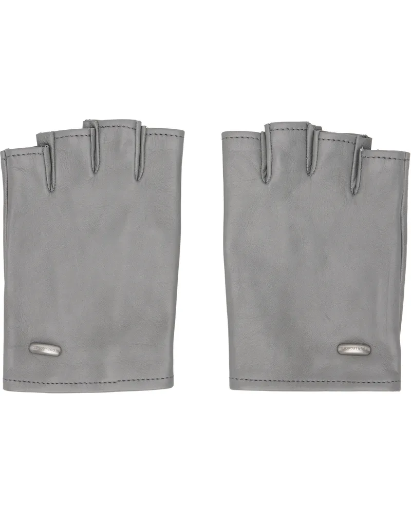 Our Legacy Gray Biker Gloves Pearl