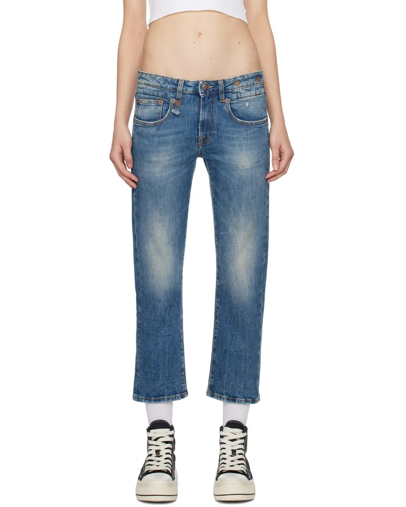R13 Blue Boy Straight Jeans Kelly