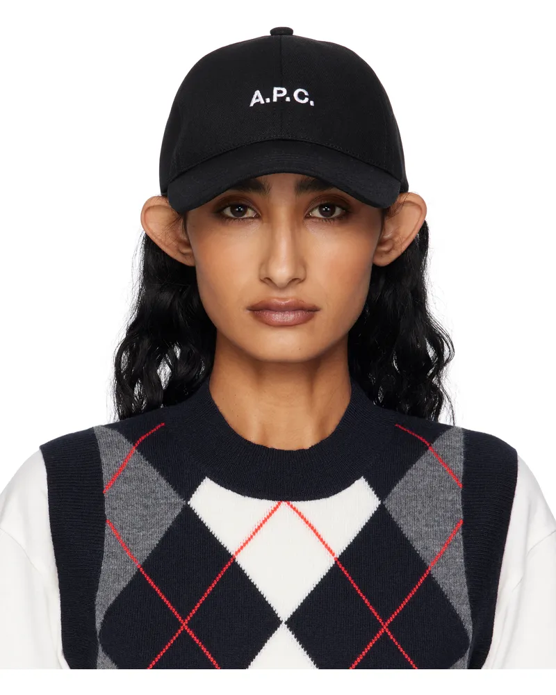 A.P.C. Black Charlie Baseball Cap Lzz