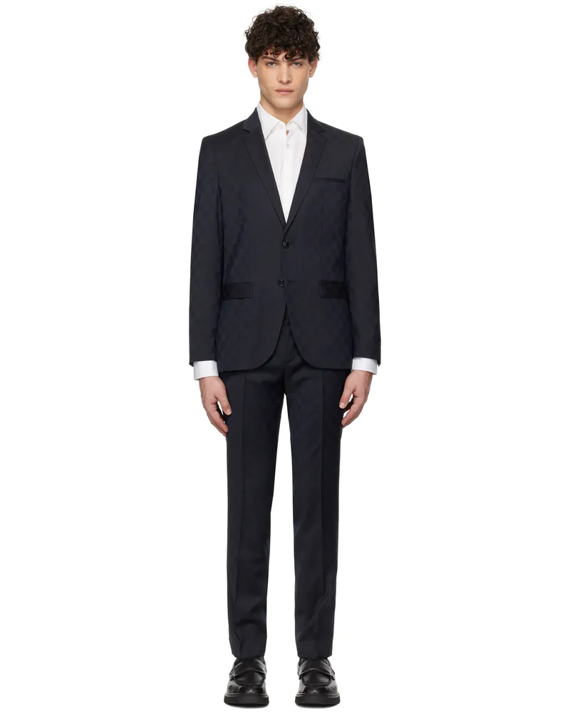 HUGO BOSS Navy Extra Slim Fit Suit 405-dark