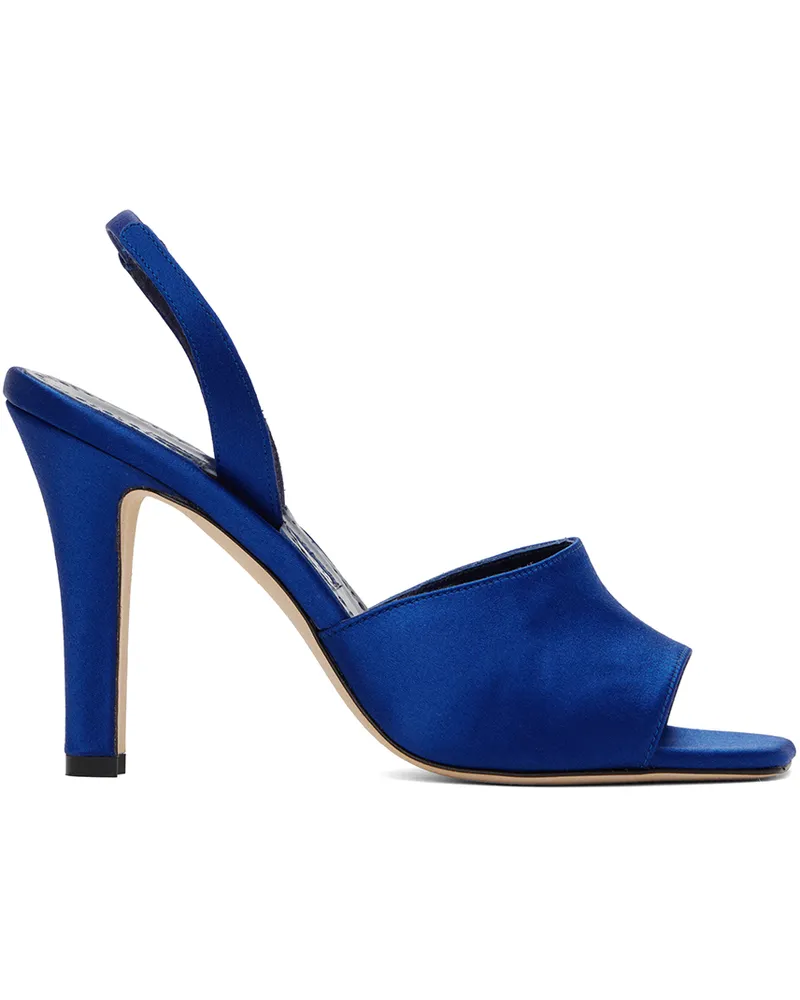 Manolo Blahnik Blue Clotilde Heeled Sandals 4326