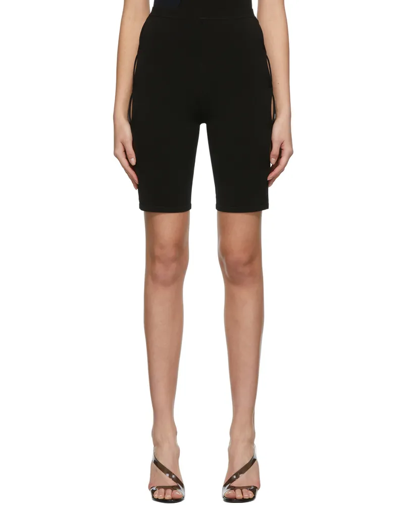 Dion Lee Black & Navy Double Hosiery Shorts Black