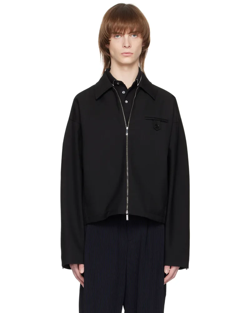 Emporio Armani Black Zip Jacket Nero