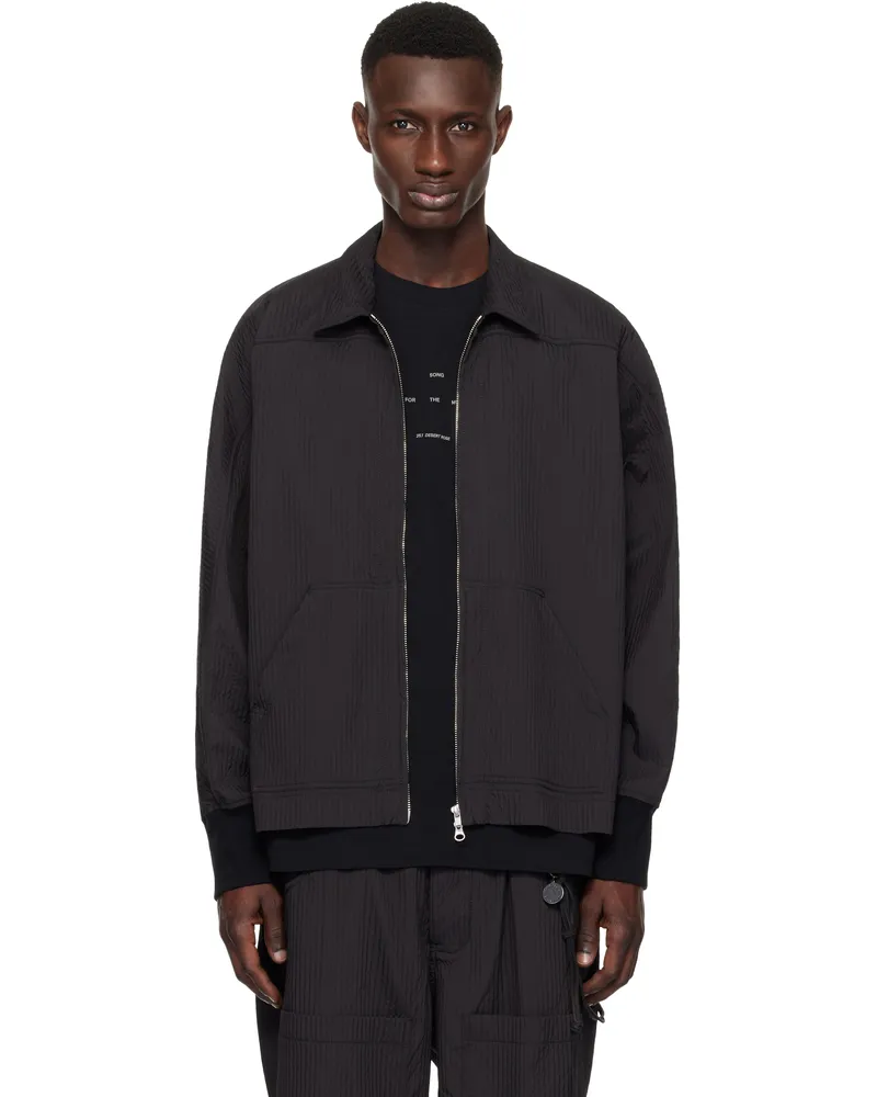 Song For The Mute Black Quilted Track Jacket Black