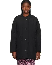 Étoile Isabel Marant Black Quilted Reversible Coat 01bk