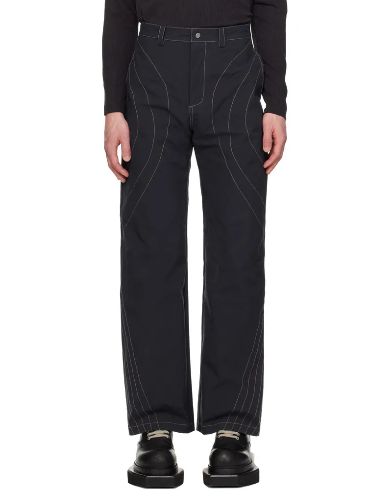 Uncertain Factor Navy Atomic Pulse Trousers Black