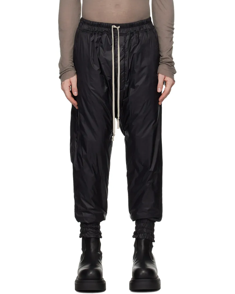 Rick Owens Black Porterville Drawstring Cuffed Sweatpants 09