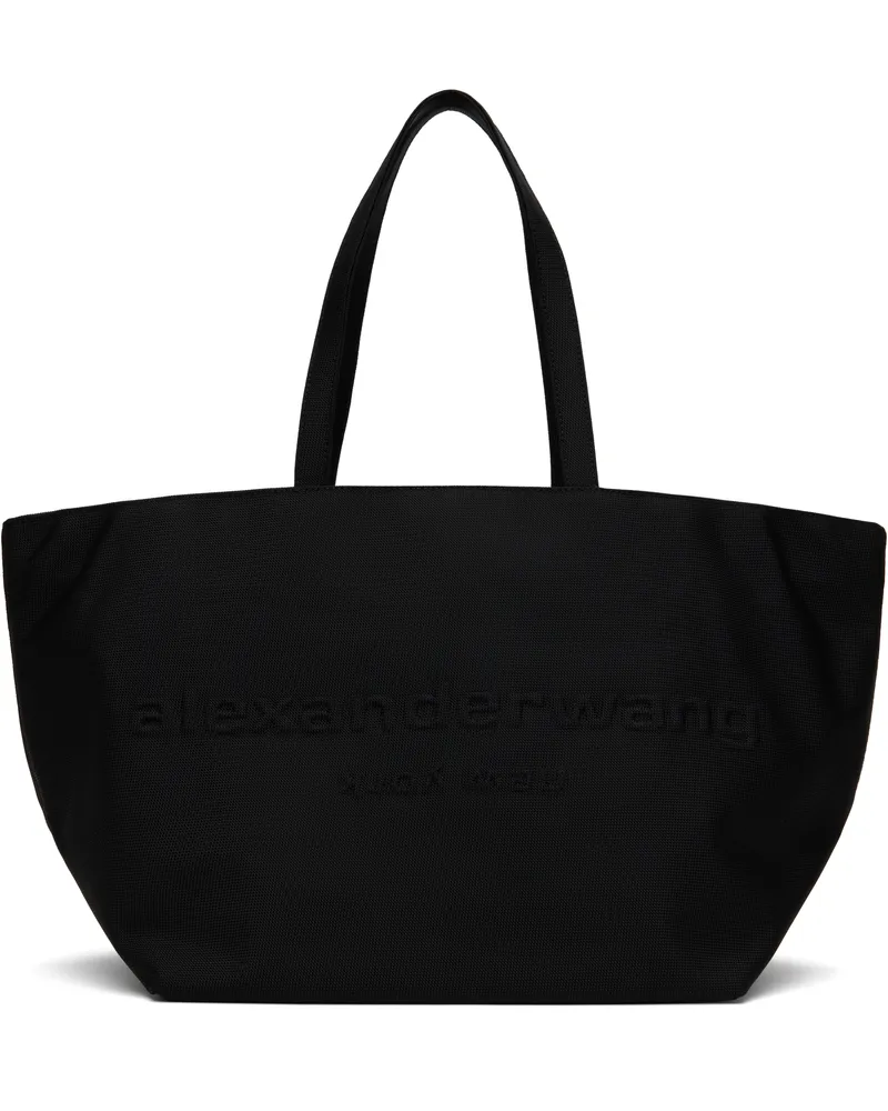 Alexander Wang Black Punch Nylon Canvas Tote Black