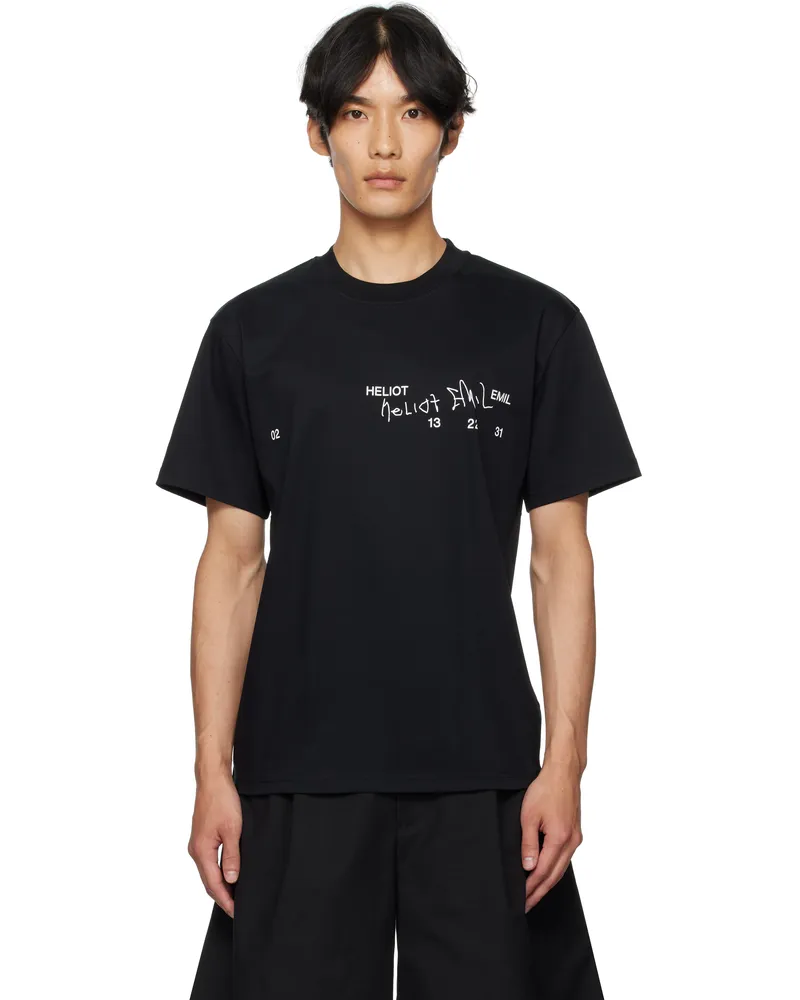 Heliot Emil Black Fulgens T-shirt Cotton