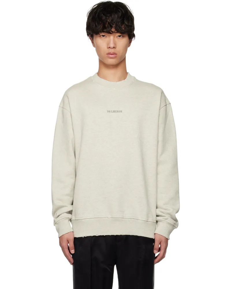 Han Kjøbenhavn Gray Distressed Sweatshirt Distressed