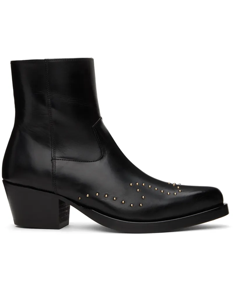 Ernest W. Baker Black Western Boots Black