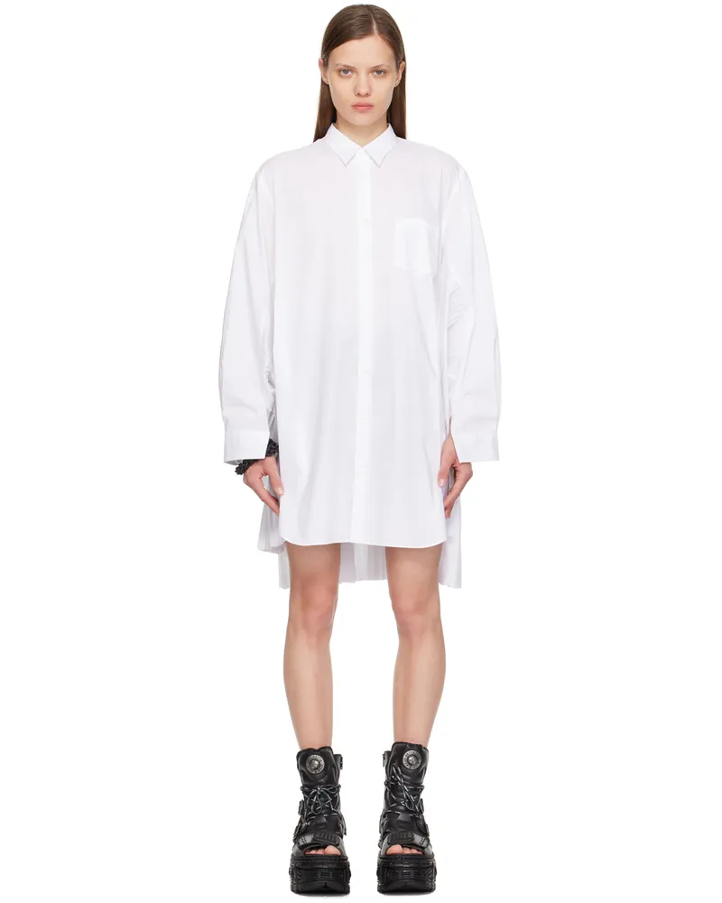 Junya Watanabe White Pleated Minidress 1