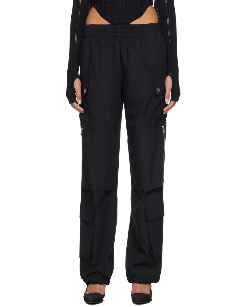 Dion Lee Black Pocket Cargo Trousers Black