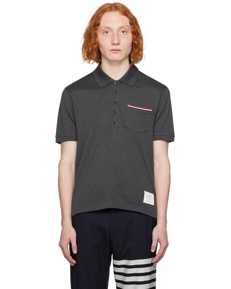 Thom Browne Gray Patch Pocket Polo 025