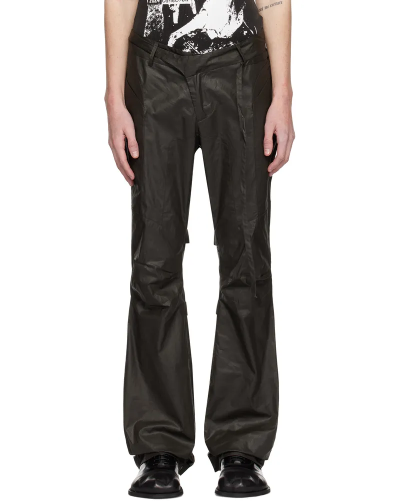 OTTOLINGER Brown Deconstructed Flared Trousers Brown