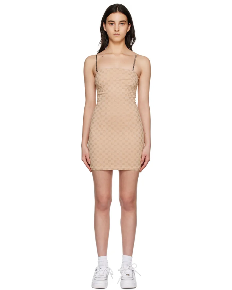 MISBHV Beige Monogram Minidress Sesame
