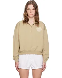 SPORTY & RICH Beige 'Paris Country Club' Sweatshirt Elephant